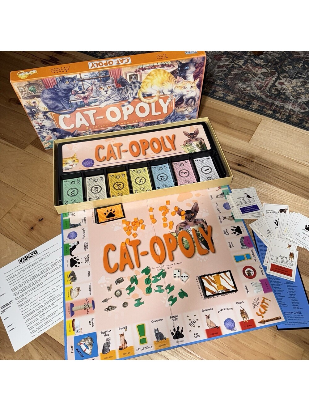 Cat-Opoly Board Game by Late for the Sky – Complete Cat Lovers Monopoly Parody